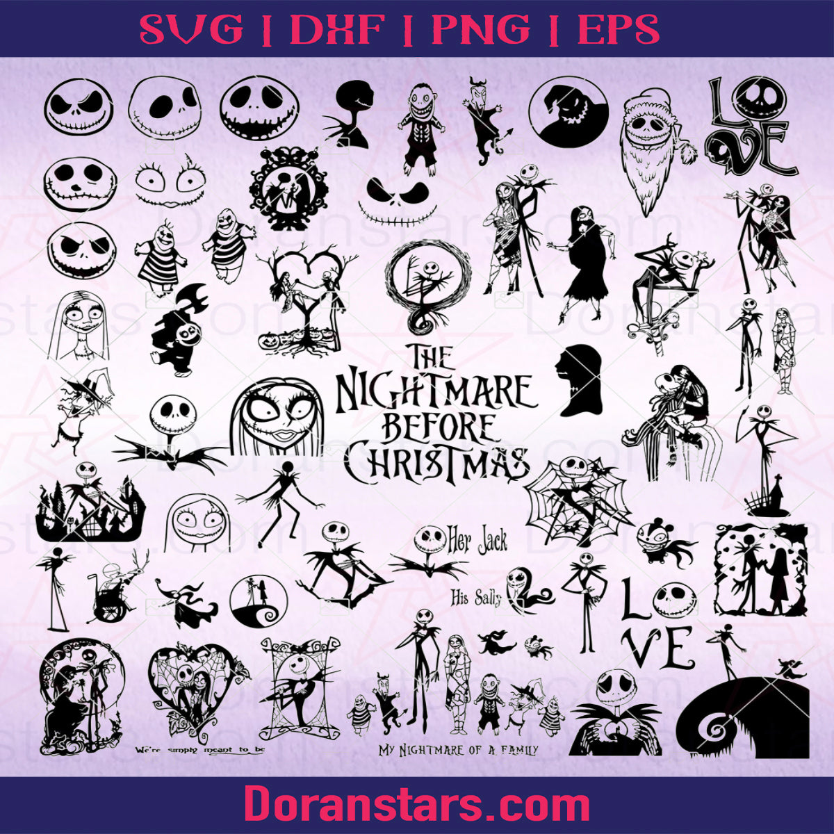 Halloween bundle svg Christmas SVG, Nightmare Before Christmas svg, Jack Skellington Cricut, Cut File, Silhouette, Jack Skellington svg