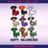 Happy Hallowiener  Dog Halloween svg