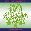 Lucky Leaf Happy St Patricks Day Svg - png - eps - dxf vector files for Silhouette Cameo, Cricut, clipart for DIY gifts - Doranstars.com