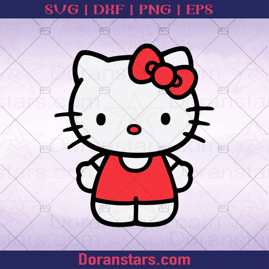 Hello Kitty Cute Kitty, Hello Kitty Character, Kid Character, Cute Character, hello Kitty Wallpaper, Cat, Cat lover logo, Svg Files For Cricut, Dxf, Eps, Png, Cricut Vector, Digital Cut Files Download - doranstars.com