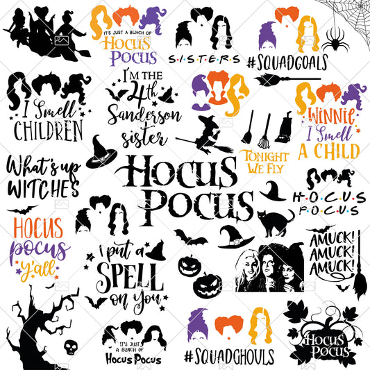 Hocus Pocus Svg Bundle Sanderson Sisters Halloween Cricut Halloween SVG cut file for Cricut & Silhouette by DoranStars
