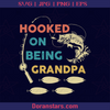 Hooked On Being Grandpa PersonalName logo, Svg Files For Cricut, Dxf, Eps, Png, Cricut Vector, Digital Cut Files Download - doranstars.com