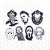 Horror Movie Killers SVG Bundle Digital Vector - Halloween, Pennywise, Jason, Mike Myers, Scream, Freddy Krueger, Chucky, and Jigsaw| Scary