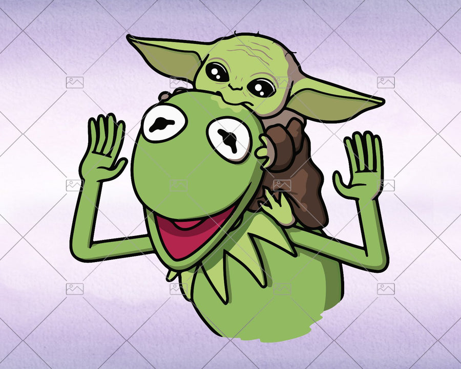 Hungry Baby! Baby Yoda & The Muppets Show svg - Instant Download - Doranstars