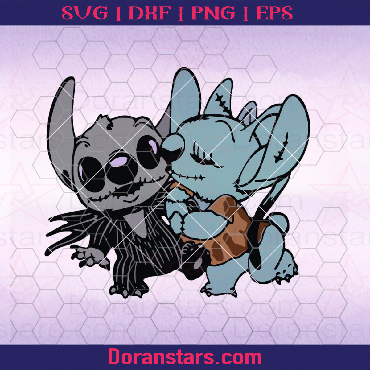 Jack Skellington And Stitch Svg The Nightmare Before Christmas Svg Cross Stitch ​Jack Skellington Svg Stitch Halloween Svg