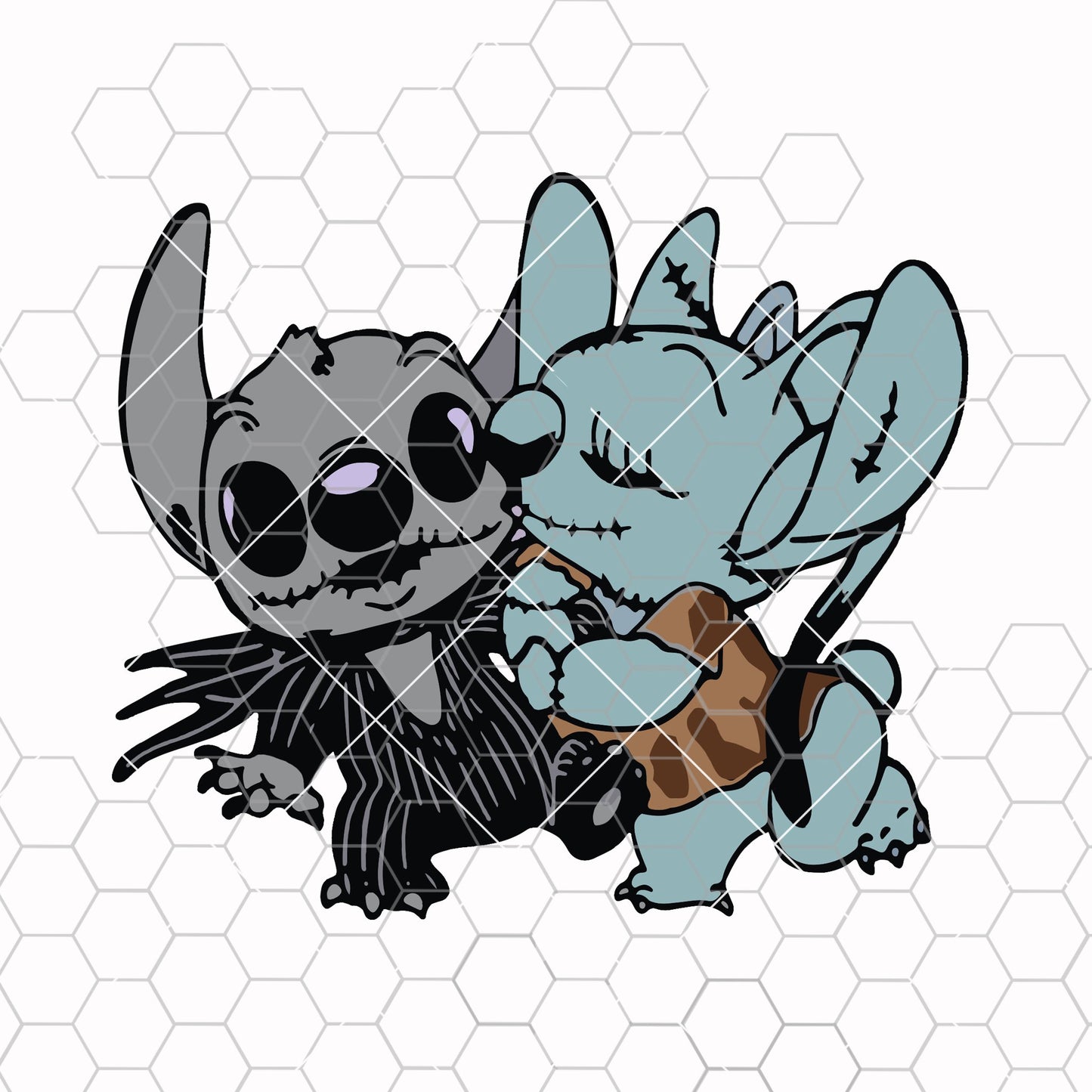 Jack Skellington And Stitch Svg The Nightmare Before Christmas Svg Cross Stitch ​Jack Skellington Svg Stitch Halloween Svg