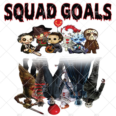 Jason and Friends Squad Goals Sublimation, Instant Download, Halloween Shirt, Horror Movie PNG, Scary Movie PNG Clipart, Halloween PNG