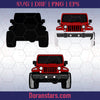 RED JEEP Svg - png - eps - dxf vector files for Silhouette Cameo, Cricut, clipart for DIY gifts - Doranstars.com