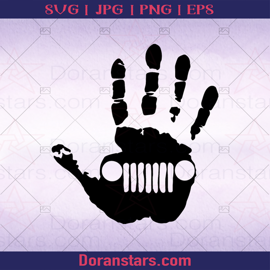 Jeep High Five logo, Svg Files For Cricut, Dxf, Eps, Png, Cricut Vector, Digital Cut Files Download - doranstars.com Jeep