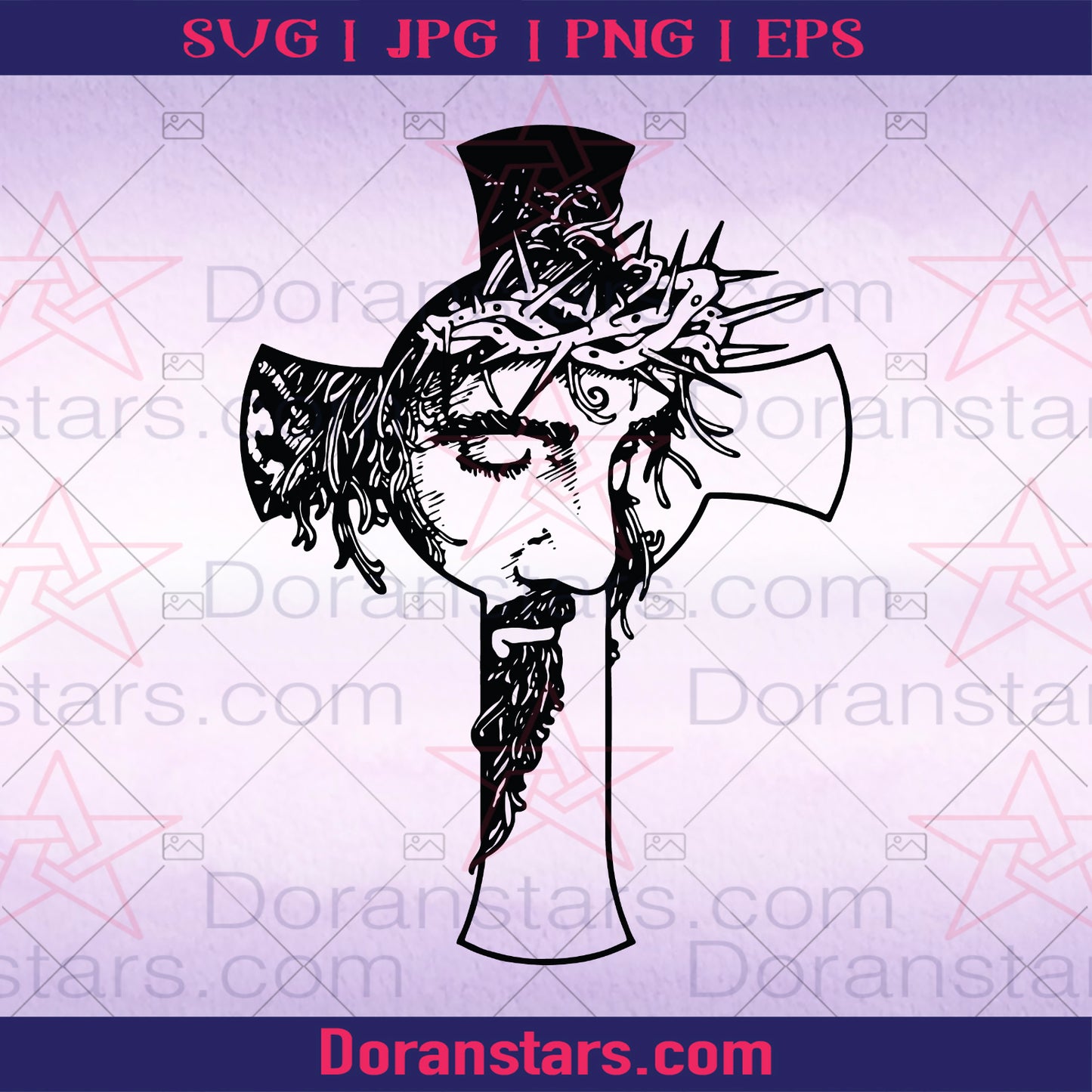 Jesus Cross SVG - Jesus SVG Cross SVG Jesus Clipart Cross Clip Art Faith Cross Christian Cross Svg Clipart Cricut Silhouette Cut File for