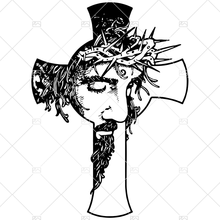 Jesus Cross SVG - Jesus SVG Cross SVG Jesus Clipart Cross Clip Art Faith Cross Christian Cross Svg Clipart Cricut Silhouette Cut File for