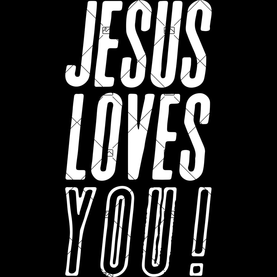 Jesus Loves You! 100% Cotton Black Face Mask. Made in USA, Washable and Reusable