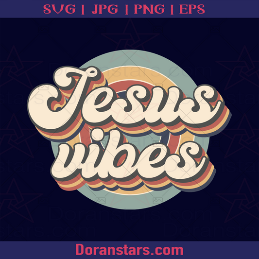 Jesus Vibes Modern Art, Pop Art logo, Svg Files For Cricut, Dxf, Eps, Png, Cricut Vector, Digital Cut Files Download