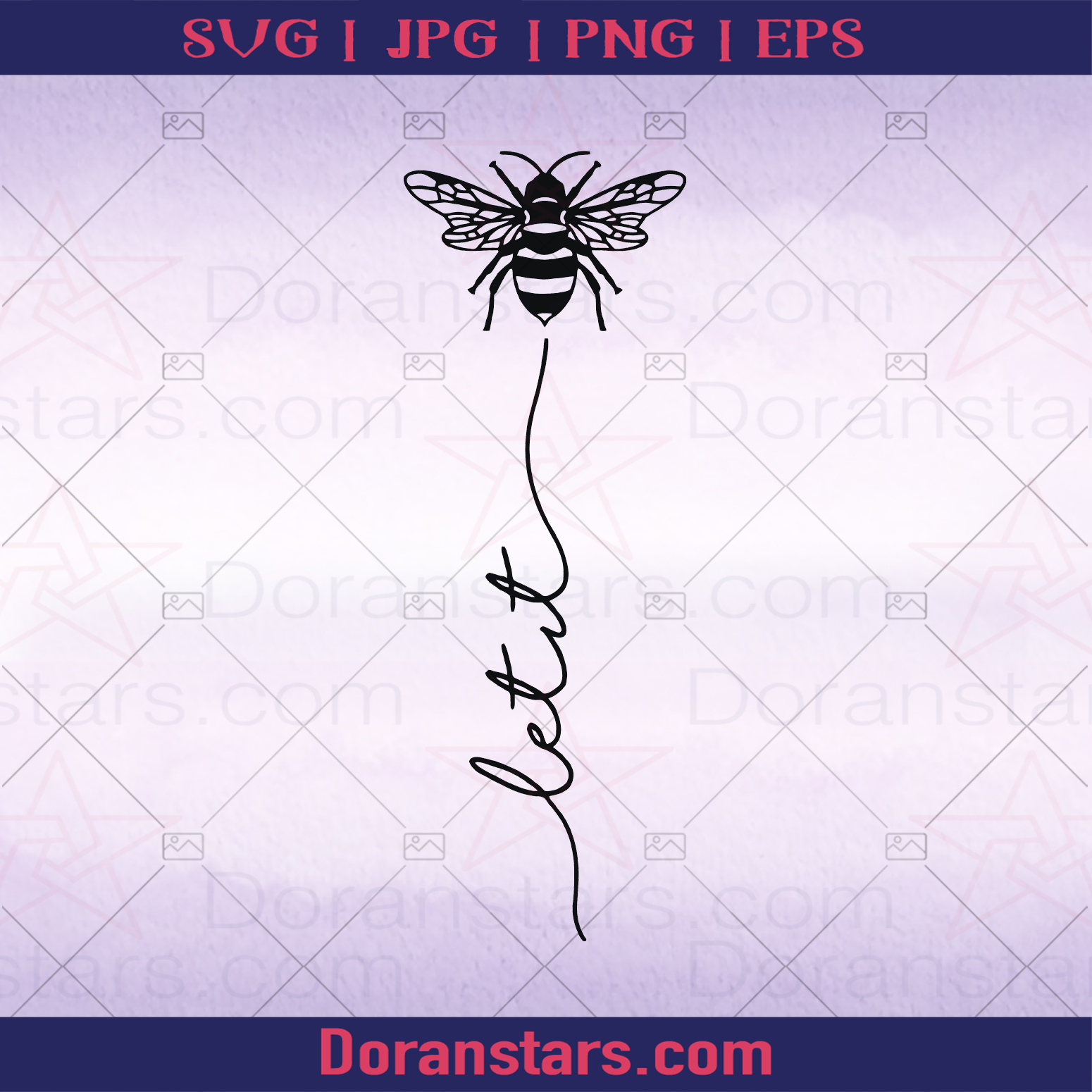 Let It Bee, Hippie Free Spirit Symbol logo, Svg Files For Cricut, Dxf, Eps, Png, Cricut Vector, Digital Cut Files Download
