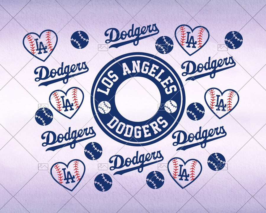 Los Angeles Dodgers SVG,Full wrap SVG for Starbucks Tumbler -  Svg for DIY, DIY Starbuck Cup Instant Download