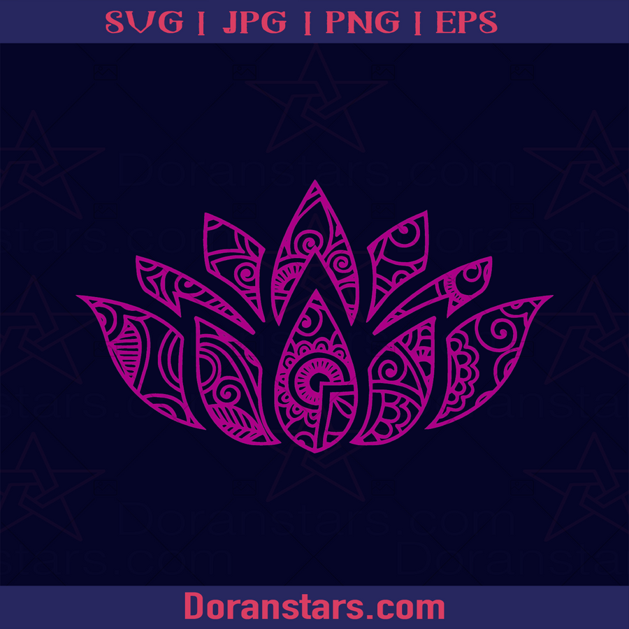 Lotus Mandala, Meditation, Meditating Girl, Calm, Nature, Viet Nam logo, Svg Files For Cricut, Dxf, Eps, Png, Cricut Vector, Digital Cut Files Download - doranstars.com