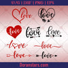 Love - Heart Shape Bundle Svg - Valentine Svg - Doranstars.com