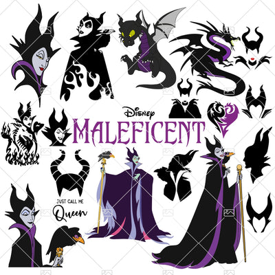 Maleficent SVG Bundle, Halloween SVG, Disney Villain SVG, Maleficent Clip Art, Maleficent Vector, Maleficent Cut File, Maleficent Layered