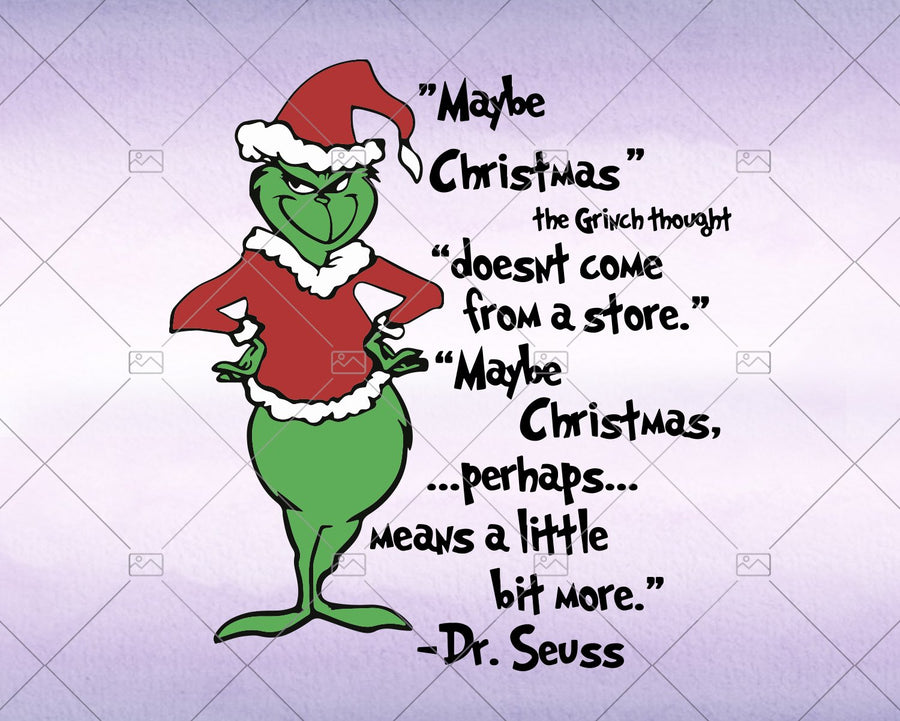 Maybe Christmas, The Grinch Svg, Instant Download - Doranstars