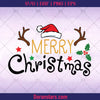 Merry Christmas svg, merry xmas svg,Christmas quote svg,Christmas silhouette svg , christmas vector,Reindeer svg, Cricut Cut Files - Instant Download - Doranstars
