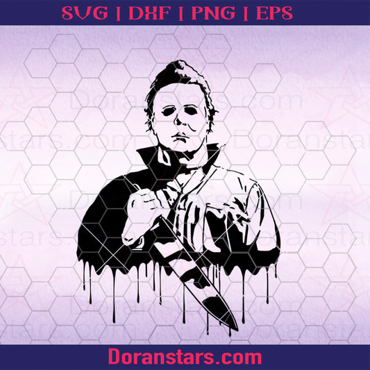 Michael Myers Digital Cut File Halloween DxF EpS PDF PnG SVG Silhouette Cameo Cr