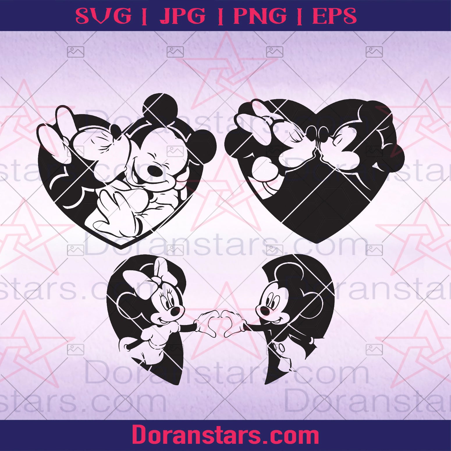 Mickey Mouse SVG, Minnie Mouse SVG, Disney Character, Clipart, Cricut,  Silhouette, Cut File, Vector, Vinyl File, Eps, Png, Dxf Doranstar -  DoranStars