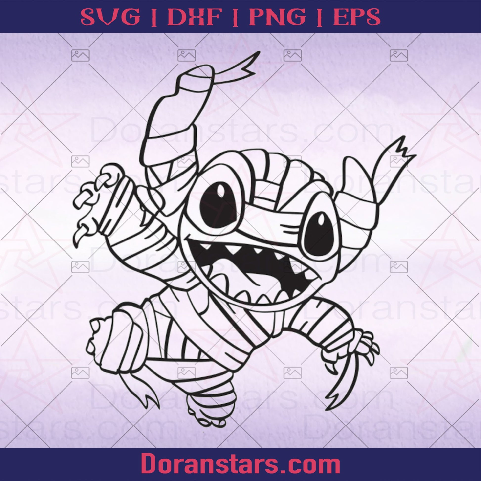  Stitch Mummy Costume Svg, Mummy Stitch Svg, Mummy Cross Stitch, Stitch Halloween Costume