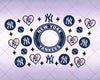 New York Yankees, Full wrap Svg for Starbucks Tumbler -  Svg for DIY, DIY Starbuck Cup Instant Download