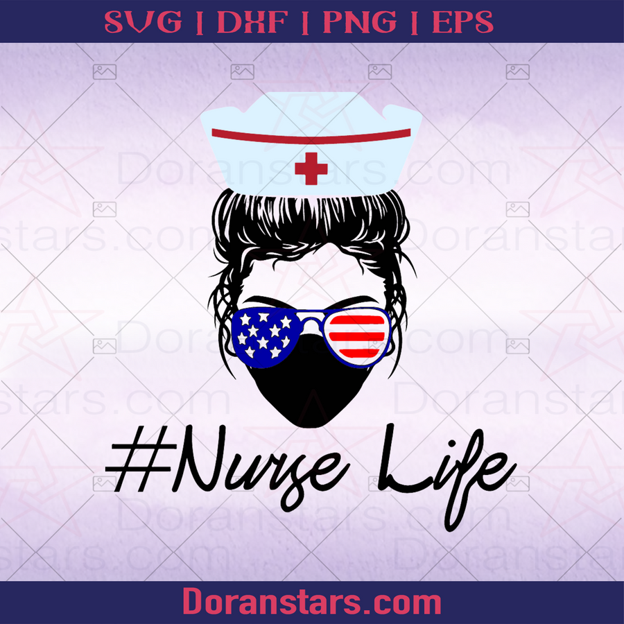 Nurse, America Nurse SVG, Doctor, Hospital Design logo, Svg Files For Cricut, Dxf, Eps, Png, Cricut Vector, Digital Cut Files Download - doranstars.com