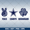 Peace Cowboys SHENANIGANS logo, Svg Files For Cricut, Dxf, Eps, Png, Cricut Vector, Digital Cut Files