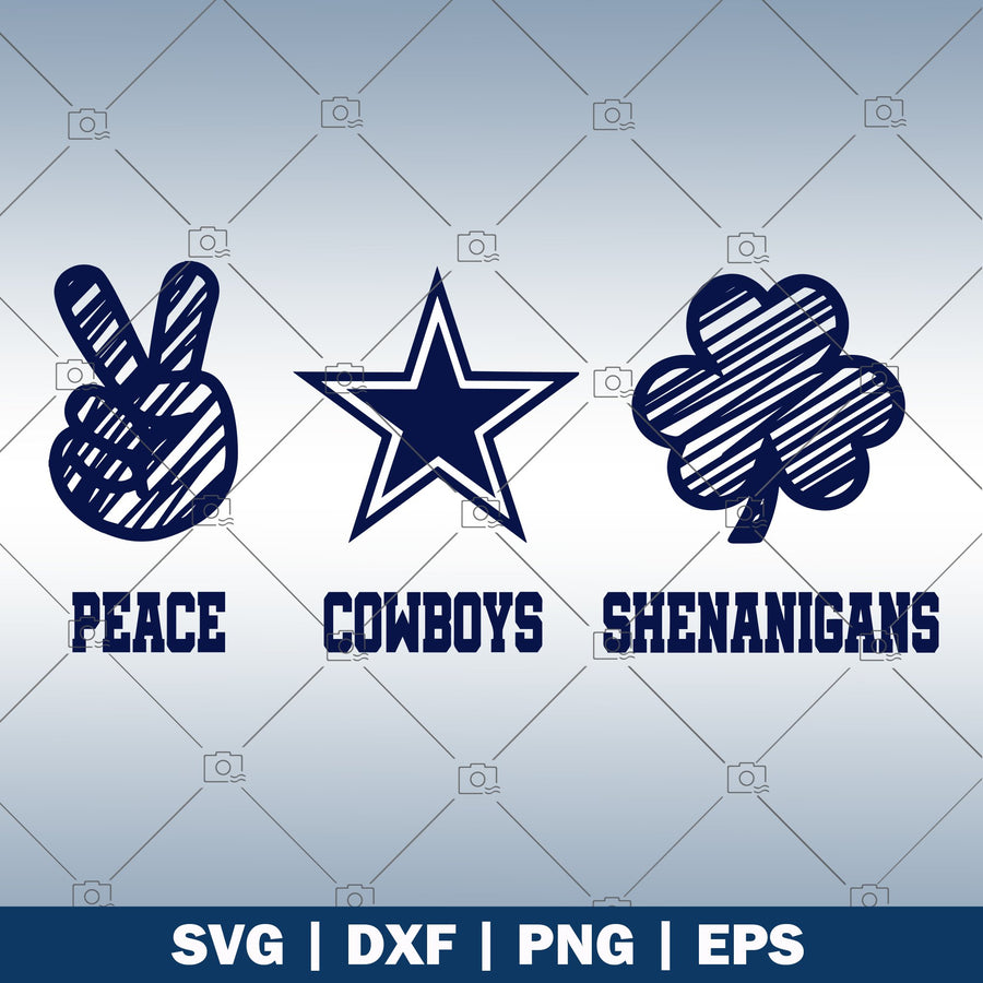 Peace Cowboys SHENANIGANS logo, Svg Files For Cricut, Dxf, Eps, Png, Cricut Vector, Digital Cut Files 