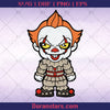Pennywise Svg File, Pennywise Halloween Svg, Pennywise Chibi Cute, Halloween Horror Svg