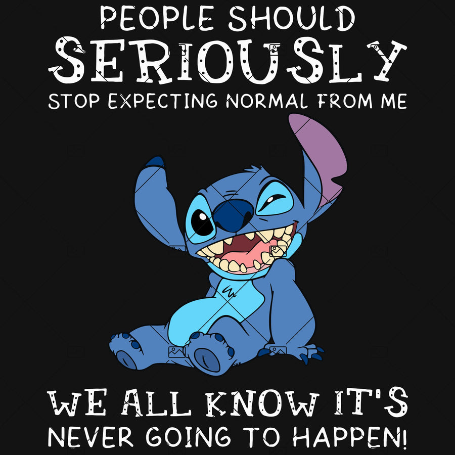 Stitch Svg, People Should Not Expecting Normal From Me Stitch Shirt, Funny Stitch Svg, Lilo and Stitch Friends Svg, Cute Disney Svg