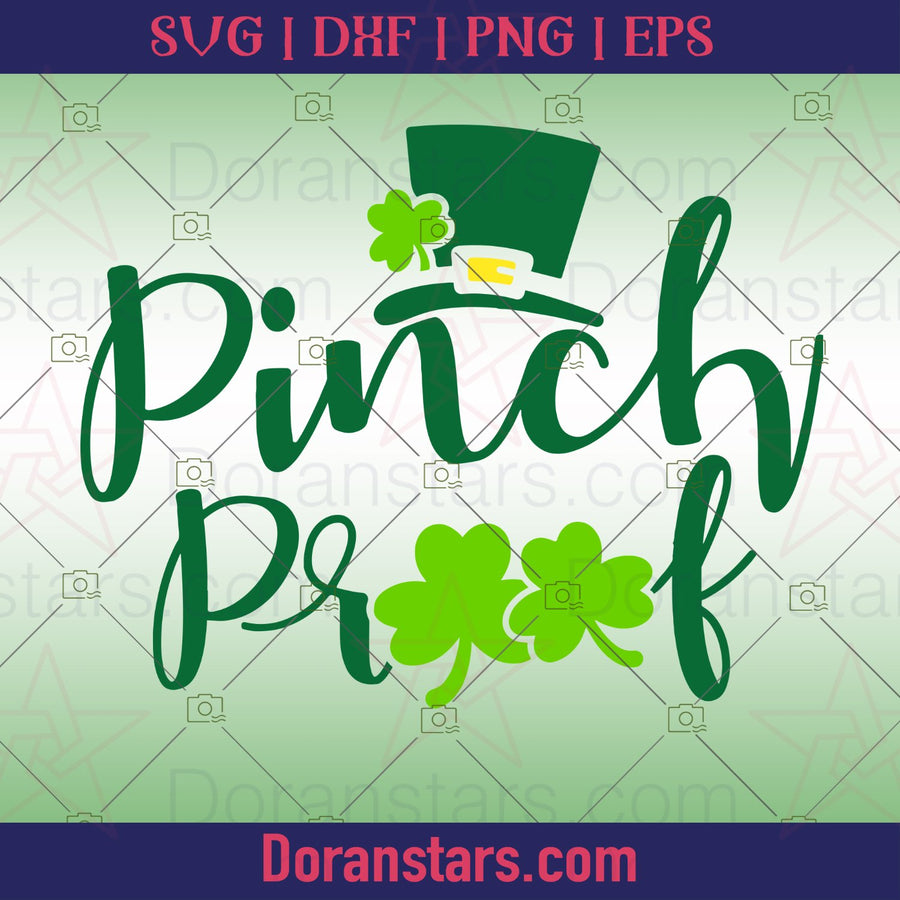 Pinch proof - St Patricks Day Svg - png - eps - dxf vector files for Silhouette Cameo, Cricut, clipart for DIY gifts - Doranstars.com