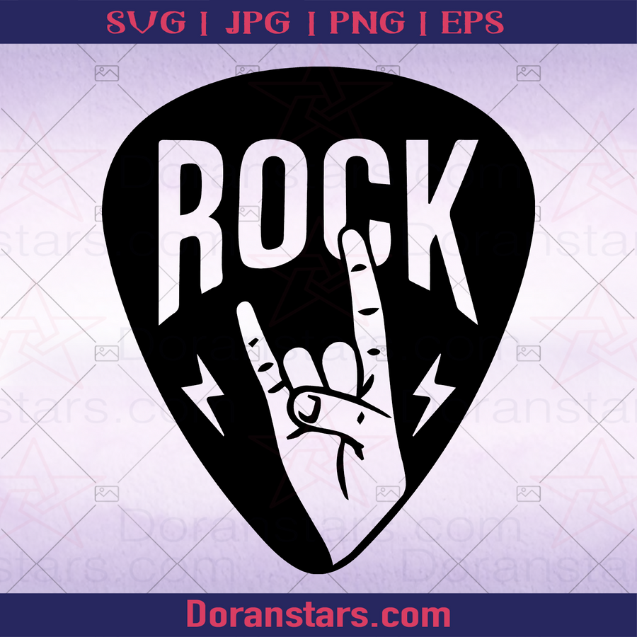 Rock On Music, Rock, Rock Music, Rock And Roll, Old School Rock logo, Svg Files For Cricut, Dxf, Eps, Png, Cricut Vector, Digital Cut Files Download - doranstars.com