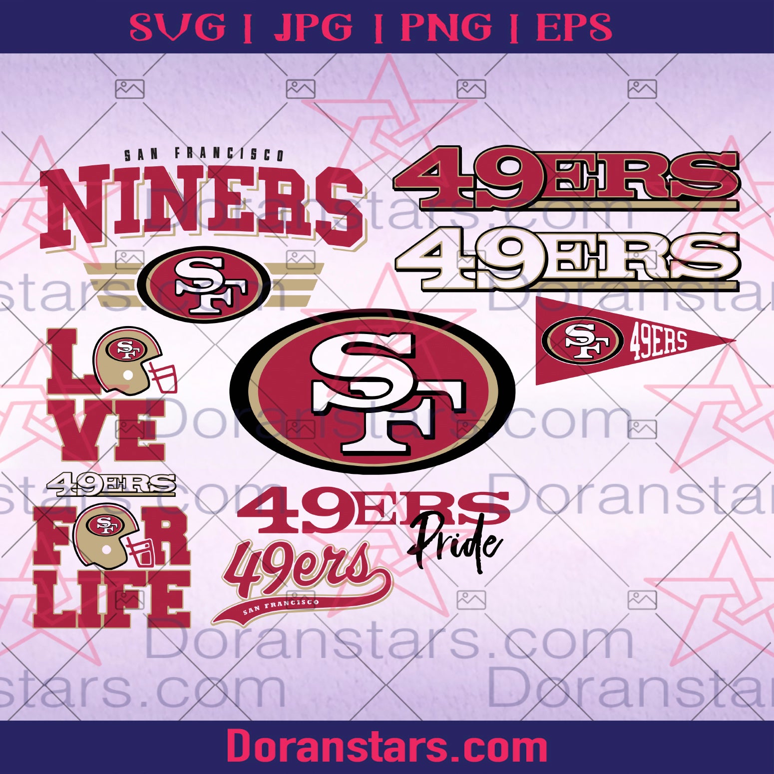 San Francisco 49ers Svg, 49ers Svg, San Francisco 49ers Logo, 49ers  Clipart, Football SVG (13)