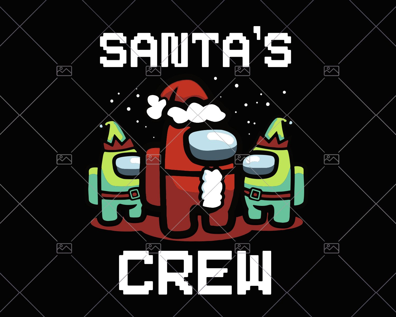 Santa's Crew - Among Us - Svg, Instant Download - Doranstars