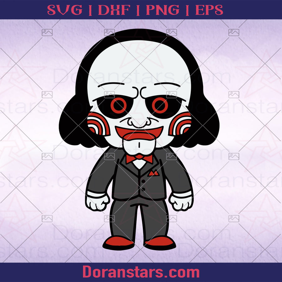 Saw Halloween Svg, Horror Scary Svg Download, Saw Chibi Cute, Halloween Horror Svg