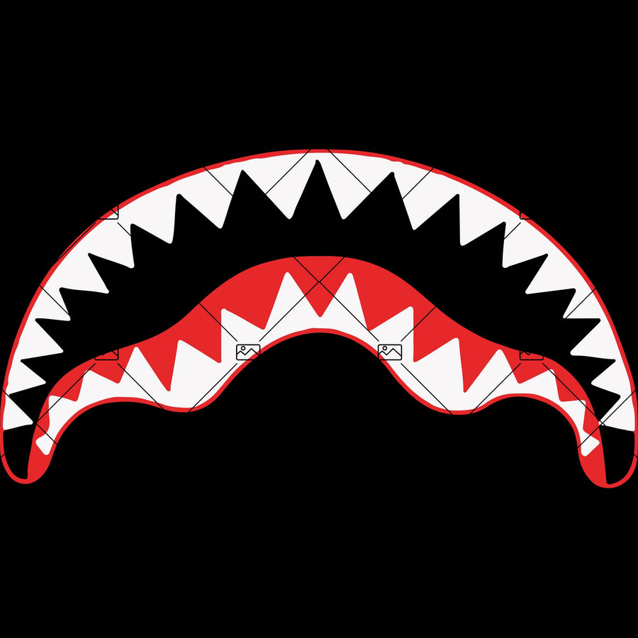 Shark Teeth Print Mask Digital Cut Files Svg, Dxf, Eps, Png, Cricut Vector, Digital Cut Files Download