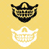 Half Skull With Teeth Svg, Jpg, Pdf, Png, Dxf, Eps, Cricut, Vector, Mascot Design, Clipart Mask Fashion Print File Logo Cutting Silhouette