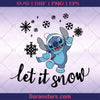 Stitch Let it snow, Christmas svg 2021 - Instant Download - Doranstars