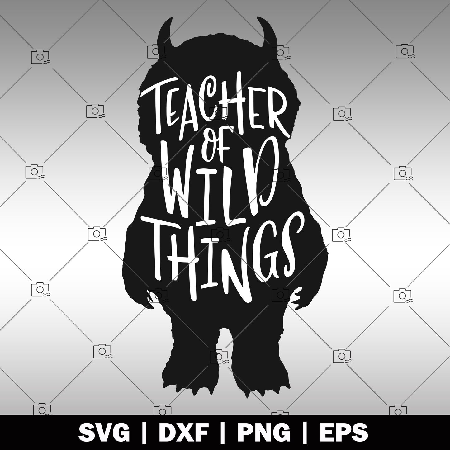 Teacher of wild things logo, Svg Files For Cricut, Dxf, Eps, Png, Cricut Vector, Digital Cut Files 