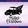 Truck -  Merry Christmas, Christmas svg, png, dxf, eps. jpg - Instant Download - Doranstars