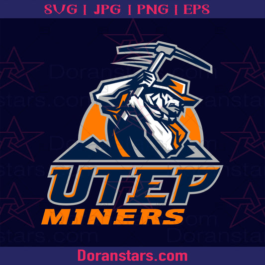 UTEP Digital Cut Files Svg, Dxf, Eps, Png, Cricut Vector, Digital Cut Files Download