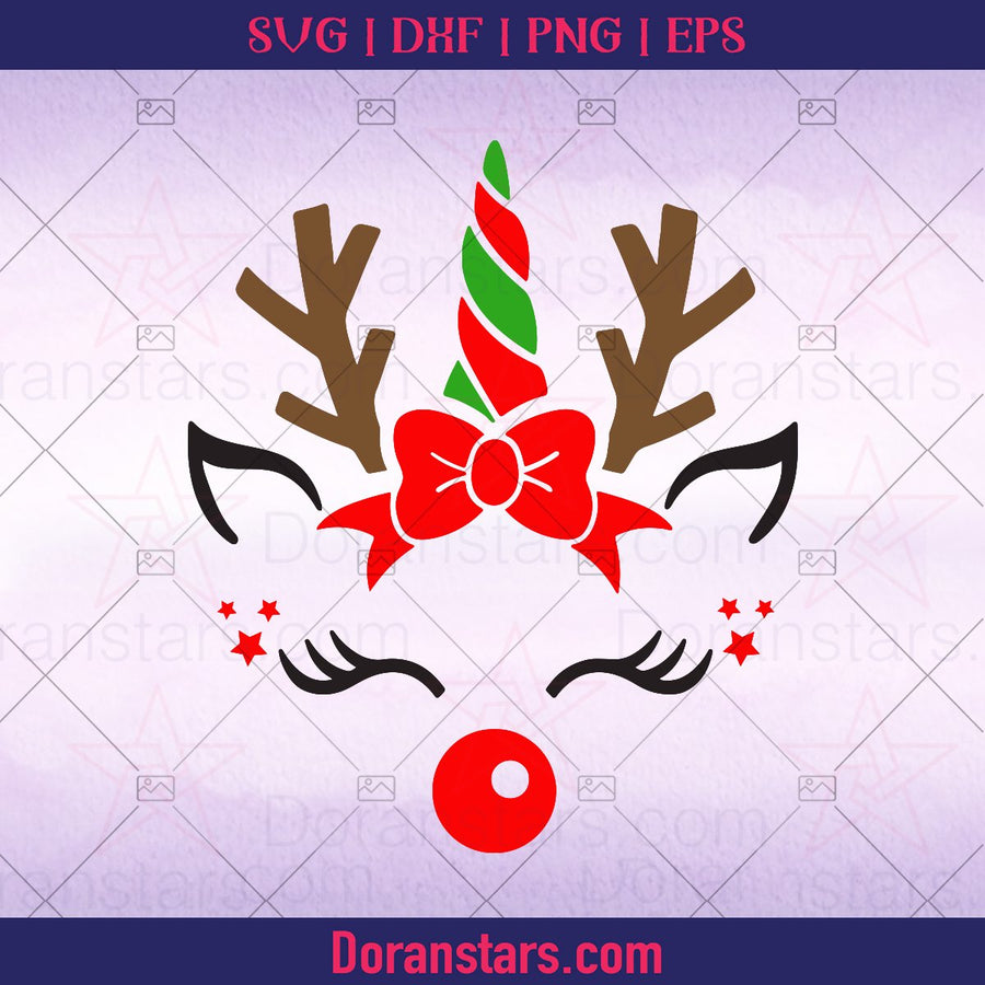 Unicorn svg, Christmas unicorn svg, Reindeer SVG, Christmas SVG Cutting File Svg, CriCut Files svg - Instant Download - Doranstars