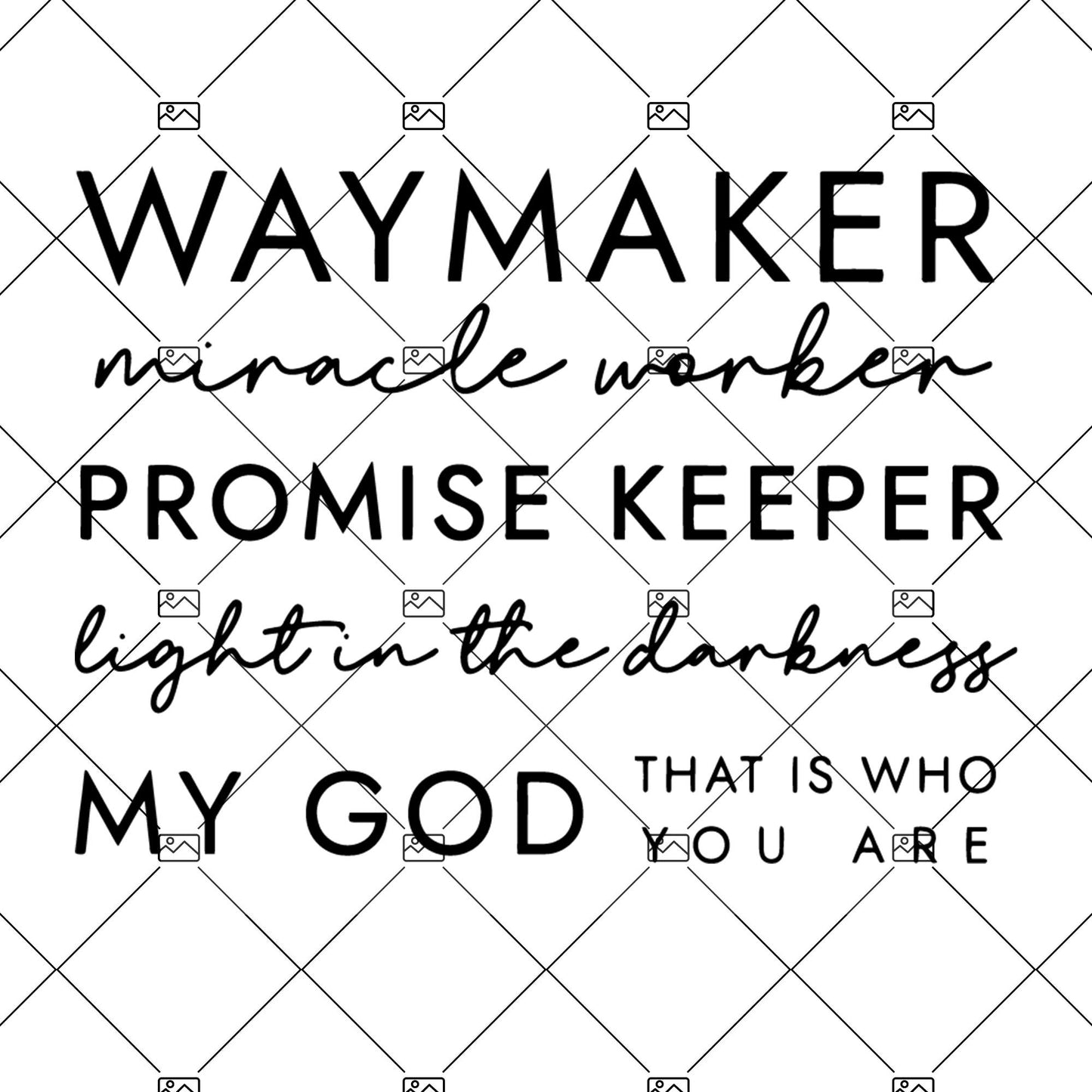 Waymaker SVG, Miracle Worker SVG, Vinyl cut, Cut File for Cricut, Silhouette Cut File, Tumbler decal, Christian Scripture svg