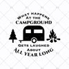 What Happens At The Campground Gets Laughed About All Year Long Digital Cut Files Svg, Dxf, Eps, Png, Cricut Vector, Digital Cut Files Download