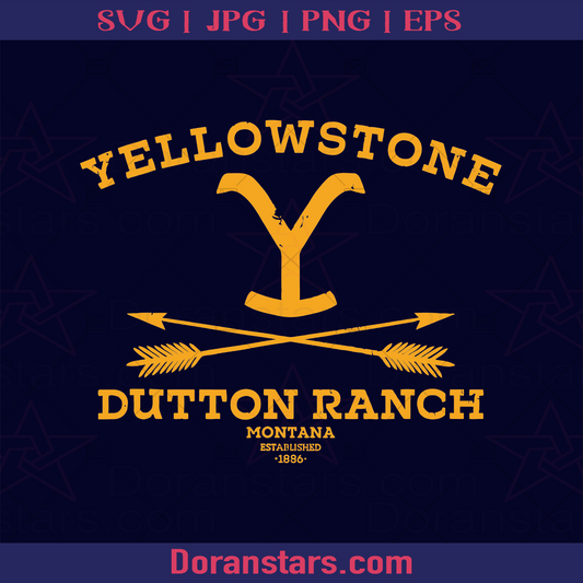 Yellowstone Dutton Ranch, Ranch, Farm, Famous Ranch logo, Svg Files For Cricut, Dxf, Eps, Png, Cricut Vector, Digital Cut Files Download - doranstars.com