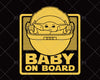 Yoda Baby from the Mandalorian with this Baby on Board Svg  - Instant Download - Doranstars
