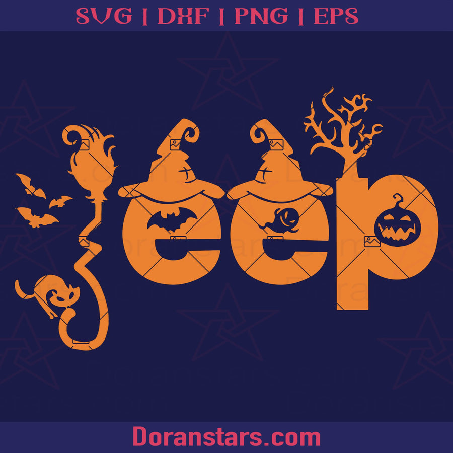 Halloween Jeep Svg, Jeep Witches, Jeep Girl Svg, Jeep Halloween Svg